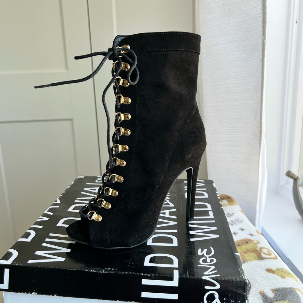 Charlotte Russe black suede heels